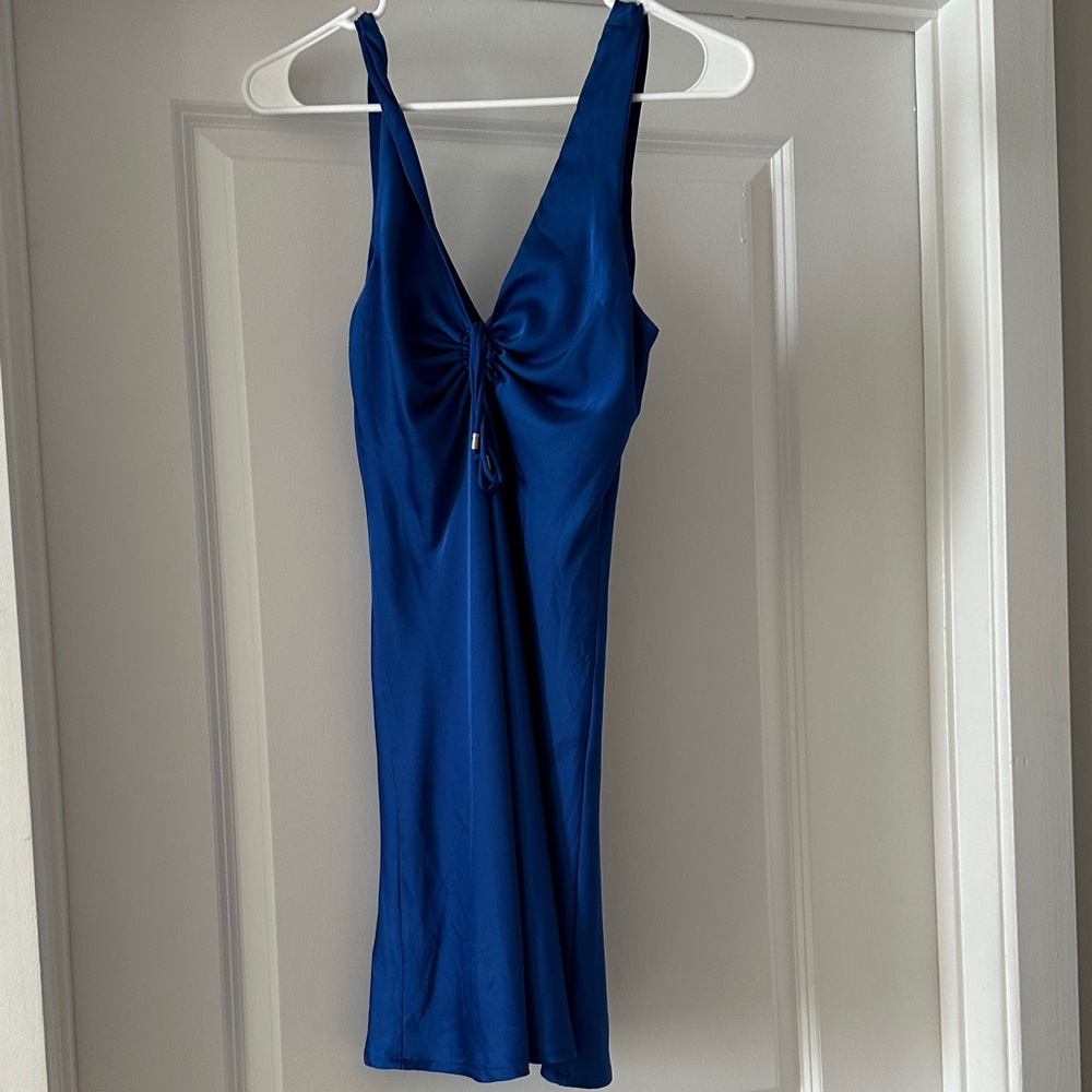 Princess Polly royal Blue tank satin Dress